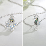 Sterling Silver Sea Turtle Necklace Abalone Pendant Ocean Jewelry Gift