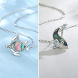 Sterling Silver Sea Turtle Necklace Abalone Pendant Ocean Jewelry Gift