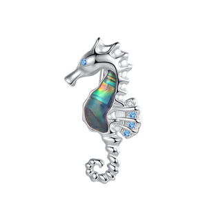 Eudora Seahorse Necklace Abalone Shell Zircon Pendant Women Jewelry