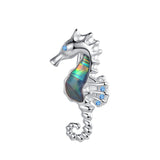 Eudora Seahorse Necklace Abalone Shell Zircon Pendant Women Jewelry