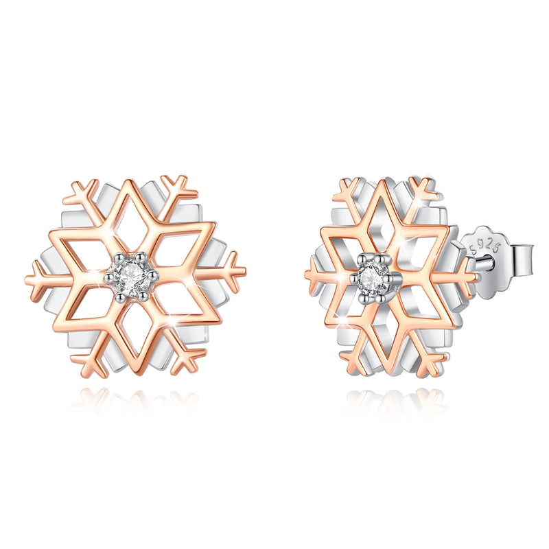 Eudora Snowflake Earrings Rose Women Jewelry Christmas