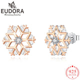 Eudora Snowflake Earrings Rose Women Jewelry Christmas