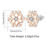 Eudora Snowflake Earrings Rose Women Jewelry Christmas