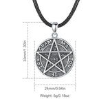 Eudora 925 Silver Solomon Pentagram Necklace Tetragrammaton Pendant