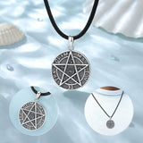 Eudora 925 Silver Solomon Pentagram Necklace Tetragrammaton Pendant