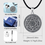 925 Silver Solomon Talisman Necklace Kabbalah Pendant