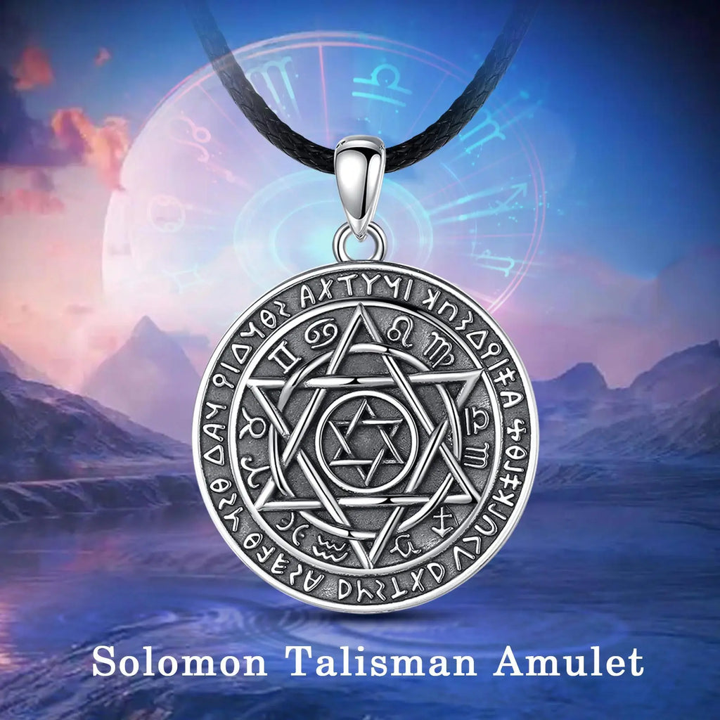 Eudora 925 Silver Solomon Talisman Pentagram Necklace