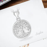 Eudora 925 Sterling Silver Tree Of Life Pendant Necklace
