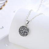 Eudora 925 Sterling Silver Tree Of Life Pendant Necklace