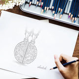 925 Silver Tree of Life Necklace Abalone Pendant BFF Set
