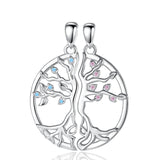 925 Silver Tree of Life Necklace Set BFF Friendship Jewelry Sisters