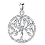 Eudora Tree of Life Necklace 925 Sterling Silver Zircon Pendant Jewelry