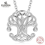 925 Silver Tree of life Pendant Necklace Women Celtics Knot Torque D234