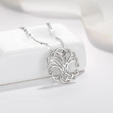 925 Silver Tree of life Pendant Necklace Women Celtics Knot Torque D234