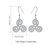 Eudora Sterling Silver Triple Spiral Carrings Earrings