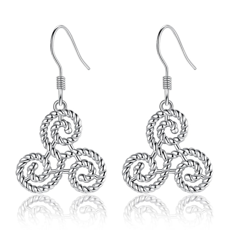 Eudora Sterling Silver Triple Spiral Carrings Earrings