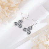 Eudora Sterling Silver Triple Spiral Carrings Earrings