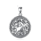 Eudora 925 Silver Unicorn Necklace Celtic Knot Pendant