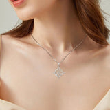 925 Silver Witch Celtic Knot Necklace Moon Wicca Amulet Pendant