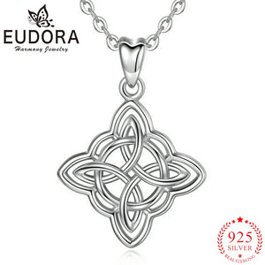 Eudora 925 Sterling Silver Irish Infinite Love Necklace
