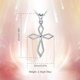 925 Silver Christian Cross Pendant Necklace Minimalism Jewelry