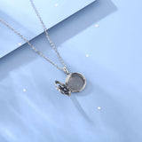 Eudora 925 Silver Astronaut Spaceman Necklace Pendant Long Chain
