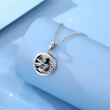 Eudora 925 Silver Astronaut Spaceman Necklace Pendant Long Chain