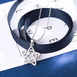 Eudora Star Pendant Flower Necklace with CZ Silver Jewelry