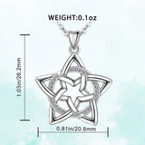 Eudora Star Pendant Flower Necklace with CZ Silver Jewelry