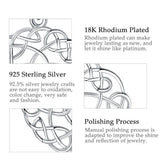 Eudora Celtic Knot Silver Pendant Necklace 925 Sterling Choker
