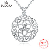 Eudora Celtic Knot Silver Pendant Necklace 925 Sterling Choker