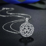 Eudora Celtic Knot Silver Pendant Necklace 925 Sterling Choker