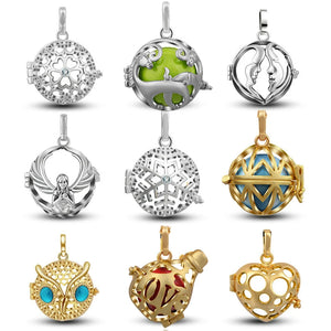20mm Copper Locket Cage Pendant for Aromatherapy Chime Ball Women Jewelry