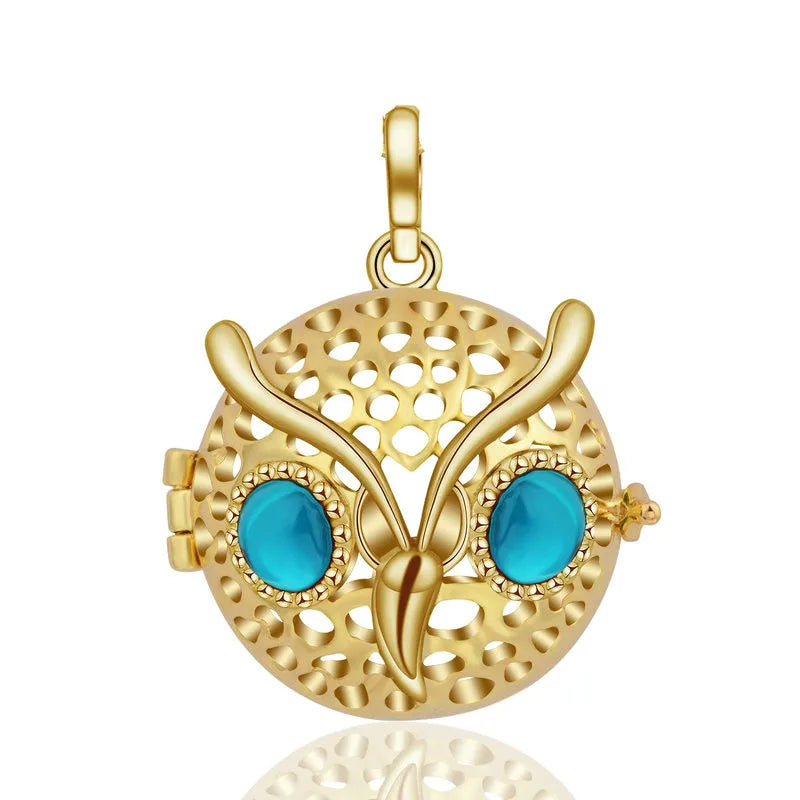 20mm Copper Locket Cage Pendant for Aromatherapy Chime Ball Women Jewelry
