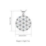 Eudora Flower of Life Blossom Necklace 925 Silver Wedding Gift with Box