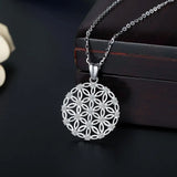 Eudora Flower of Life Blossom Necklace 925 Silver Wedding Gift with Box