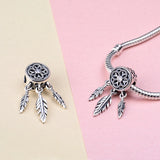 Eudora 925 Silver Dream Catcher Beads for Jewelry DIY