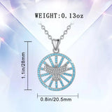 Eudora 925 Silver CZ Pendant Necklace with Chain