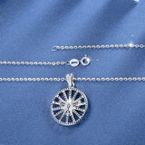 Eudora 925 Silver CZ Pendant Necklace with Chain