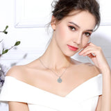 Eudora 925 Silver CZ Pendant Necklace with Chain