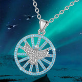 Eudora 925 Silver CZ Pendant Necklace with Chain