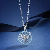 Eudora 925 Silver CZ Pendant Necklace with Chain