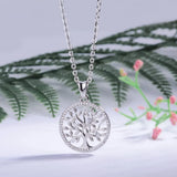Eudora 925 Silver Tree of life Pendant Necklace for Women CYD401
