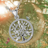 Eudora 925 Silver Tree of life Pendant Necklace for Women CYD401