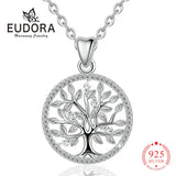 Eudora 925 Silver Tree of life Pendant Necklace for Women CYD401
