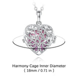 Tree of Life Cage Pendant Necklace Angel Caller Chime Bell Jewelry