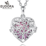 Tree of Life Cage Pendant Necklace Angel Caller Chime Bell Jewelry