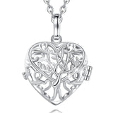 Tree of Life Cage Pendant Necklace Angel Caller Chime Bell Jewelry