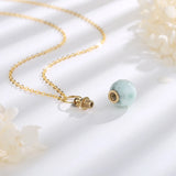 Larimar Green Sea Grain Stone Necklace Essential Oil Diffuser