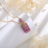 Purple Crystal Aromatherapy Oil Diffuser Necklace for Women